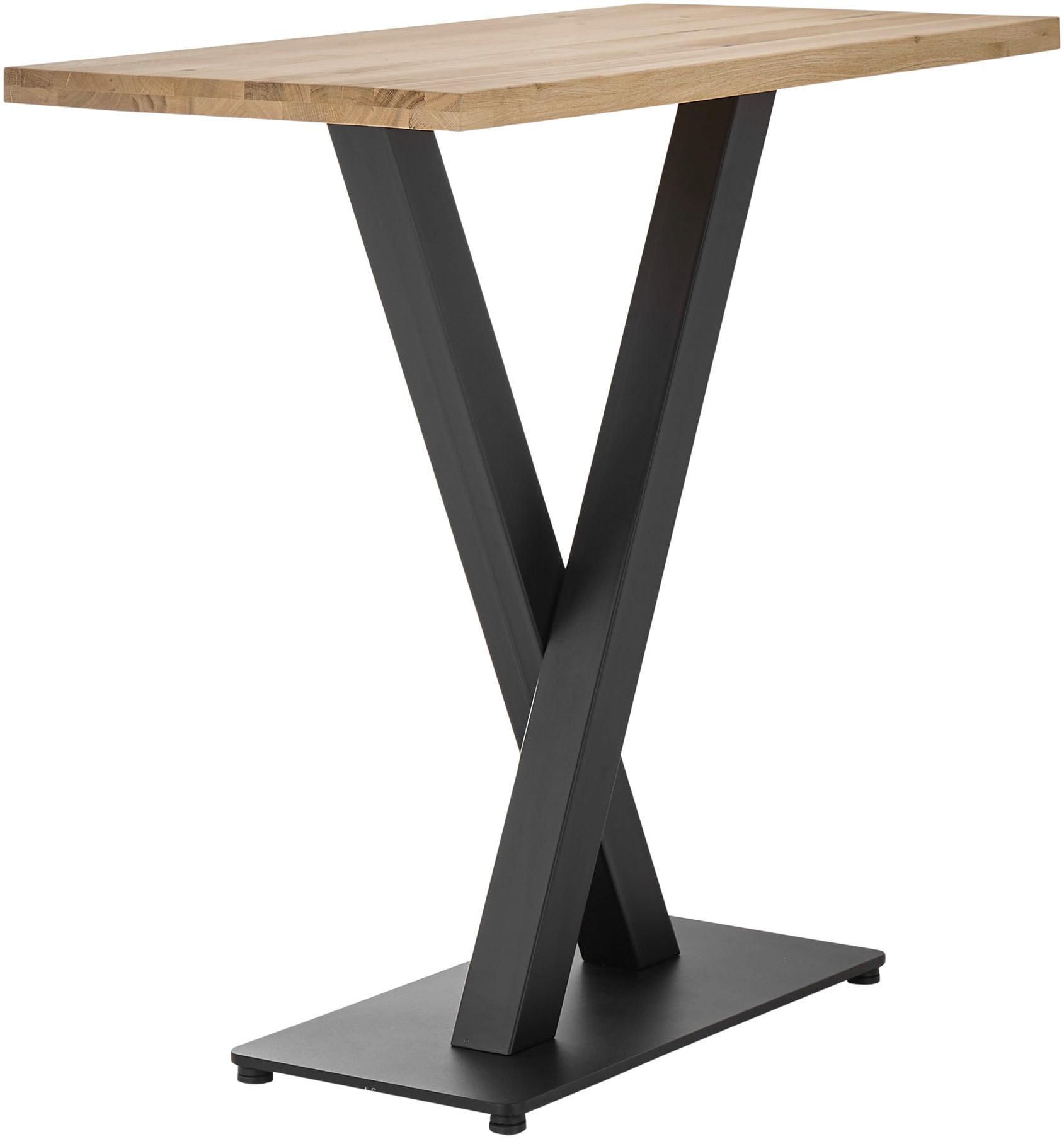 Stolkom Bartisch »Duke Eiche Massivholz geölt, Hochtisch BxHxT 120x104x60 cm« Gerade Kante, Eiche Massivholz geölt durchgehende Lamelle