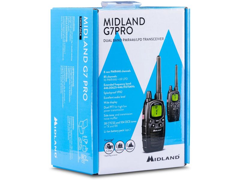 Midland G7 Pro Twin Handfunkgerät, 2er Set Funkgeräte-Set