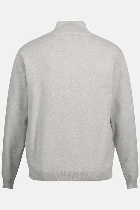 Troyer FLEXNAMIC®, Melange-Strick, Stehkragen mit Zipper
