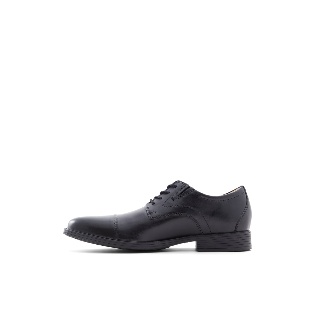 CLARKS-Whidon_cap-w-Avec lacets - Talon plat - Noir