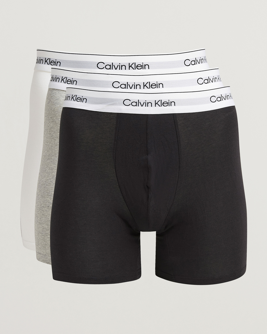 Calvin Klein 3-Pack Icon Cotton Stretch Boxer Brief Grey/Black/White
