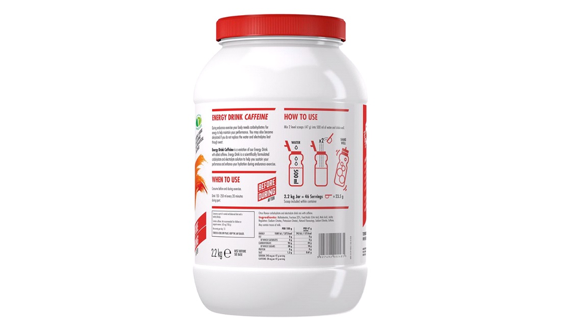 High5 Energipulver m. koffein Citrus 2,2 kg.