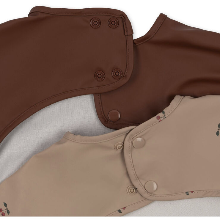 Konges Sløjd 2 PACK DINNER BIB LONG SLEEVE Cherry