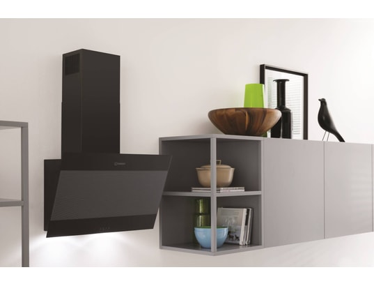 INDESIT - Hotte decorative murale IHVP6.6LMK 3 vitesses, 600m3/h