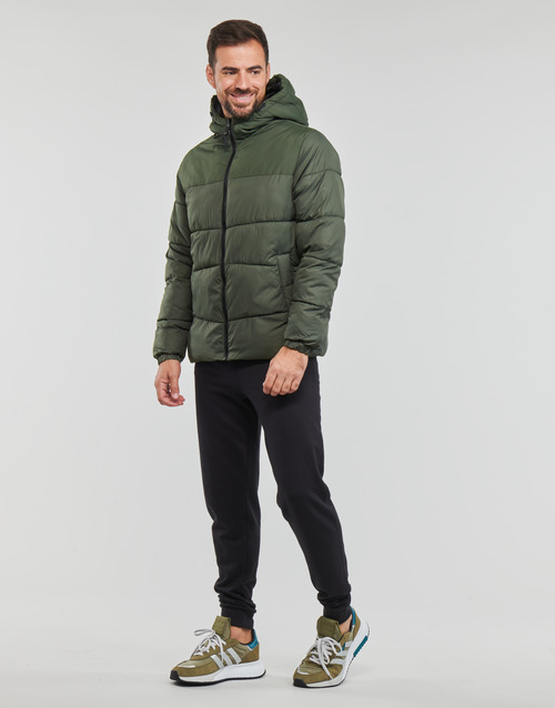 Jack & Jones - JJCHILI PUFFER HOOD Kaki