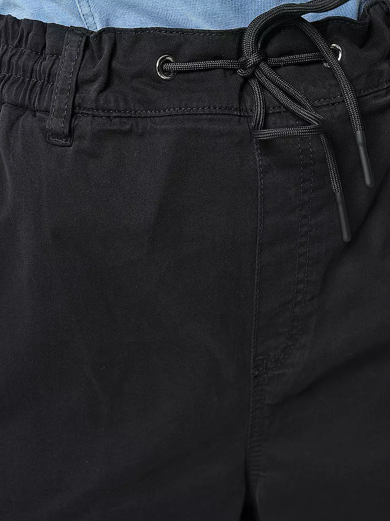 HUGO Cargohose Relaxed Fit HISUNE-1-D_B schwarz