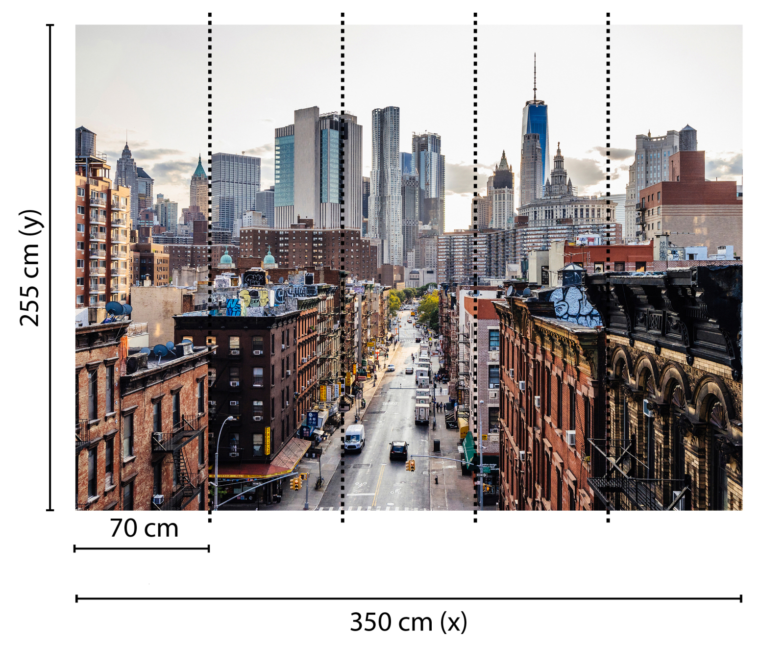 Fototapete DESIGNWALLS - braun-grau - New York - 2,55 Meter
