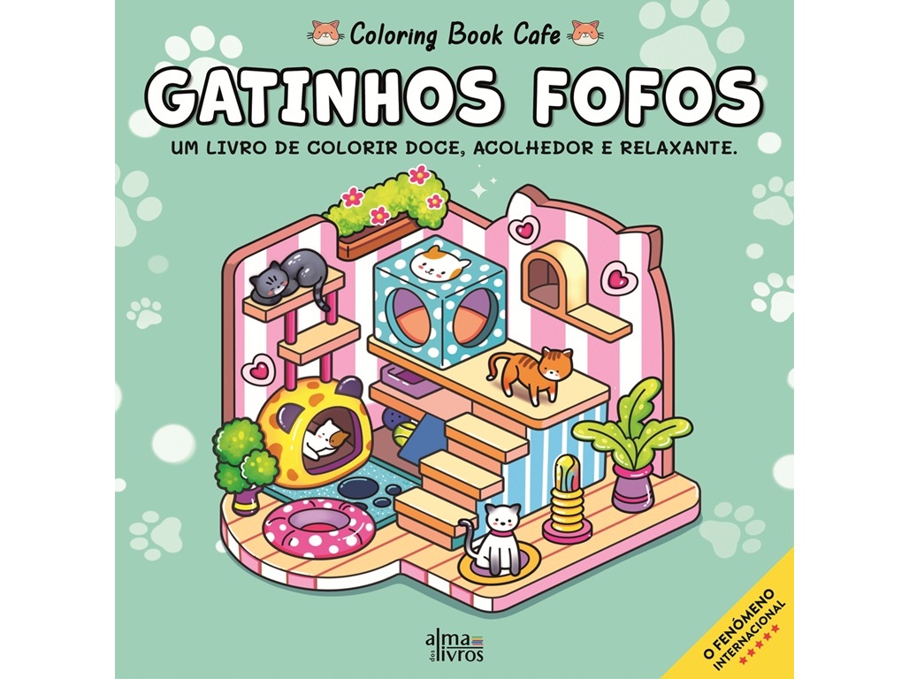 LIVRO GATINHOS FOFOS COLORING BOOK