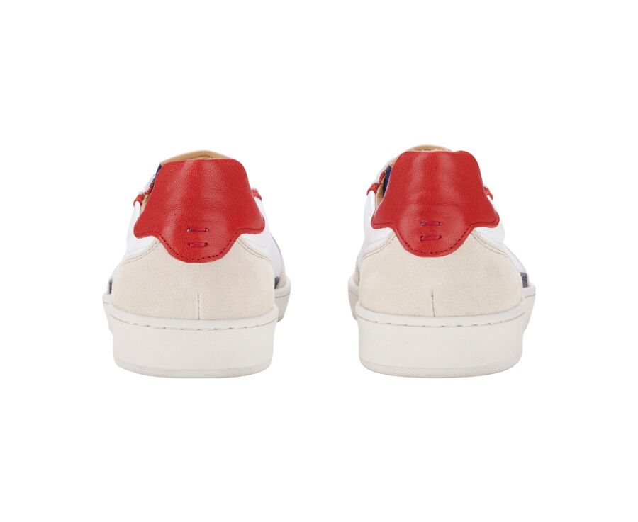 Sneakers cuir homme Bleu Blanc et Rouge - KOLORA