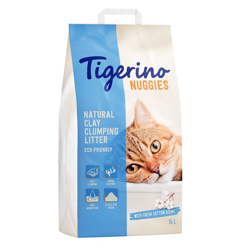 Litière Tigerino Nuggies (Ultra), senteur fleur de coton