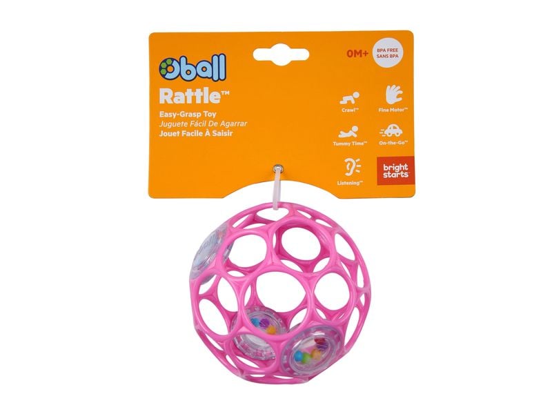 Oball Beschäftigungsspielzeug Rattle Pink Vielseitiges Spielzeug für Kinder