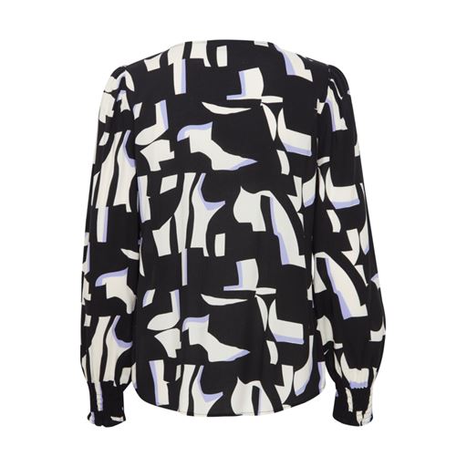 Fransa Langærmet Bluse, Black Graphic, S