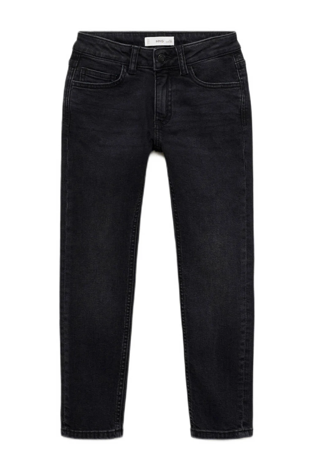 Mango Kids waist slim fit jeans zwart