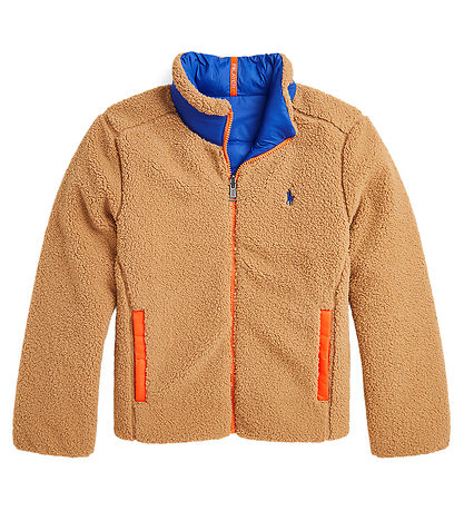 Polo Ralph Lauren Steppjacke m. Fleece - Umkehrbar - Braun/Blau
