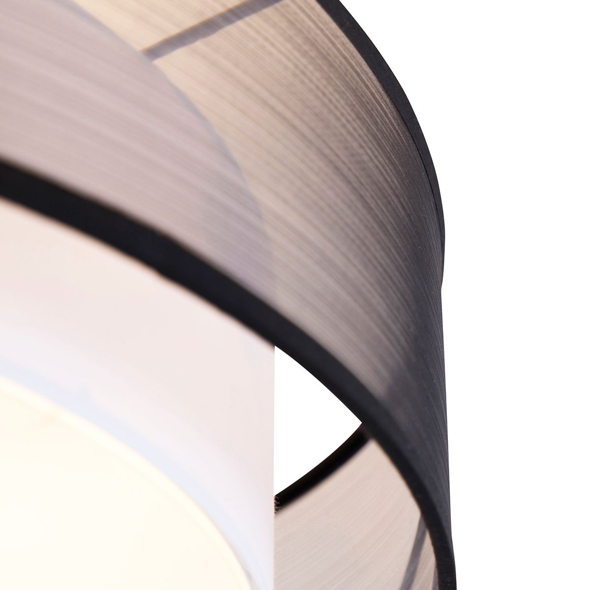 Smart plafondlamp zwart met wit 50 cm incl. 3 Wifi A60 - Drum Duo