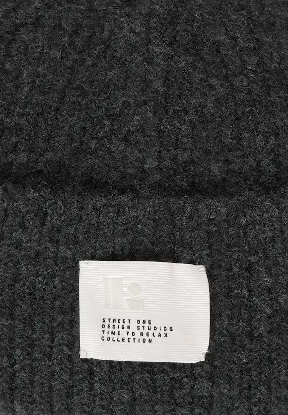 Flauschiger Beanie - anthracite melange