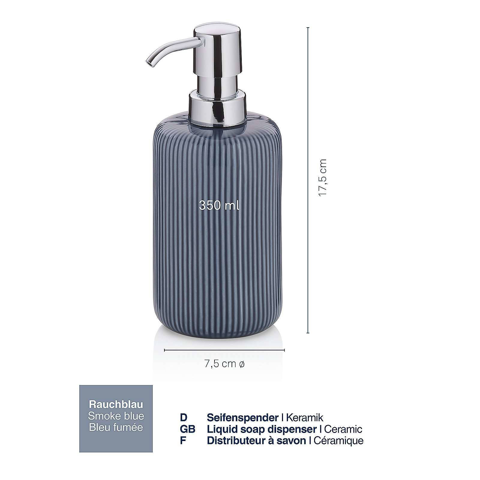 Kela zeepdispenser Ava (350 ml) (7.5x17.5 cm)