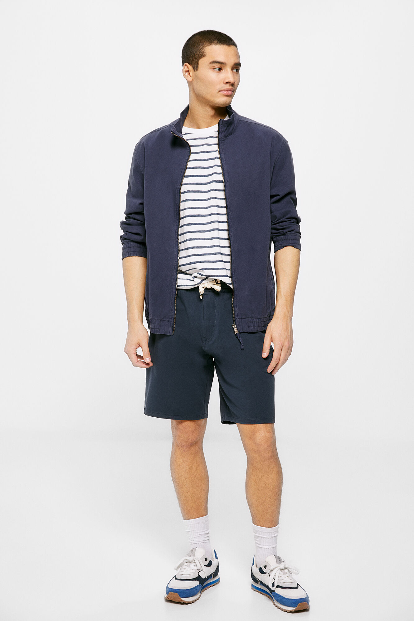 Bermuda Comfort Knit - azul médio