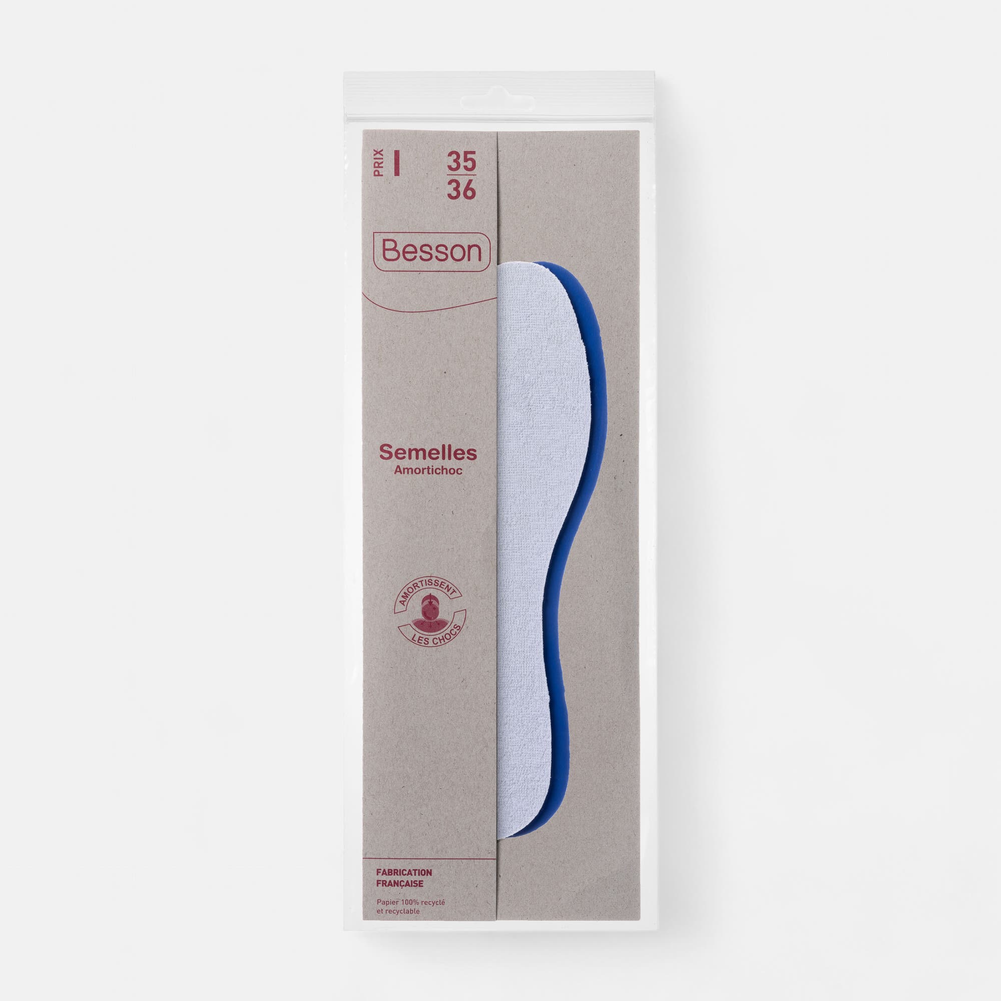 Semelles amortichoc 35 36 sans coloris