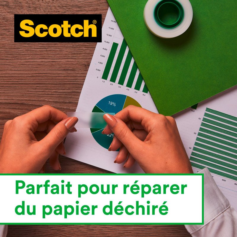 Pack 2 dévidoirs adhésif Scotch Magic + 1 offert
