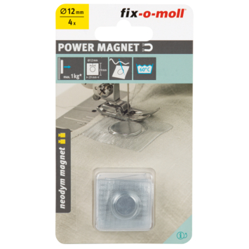 Magneet Neodymium te naaien 12x2mm 4 stuks