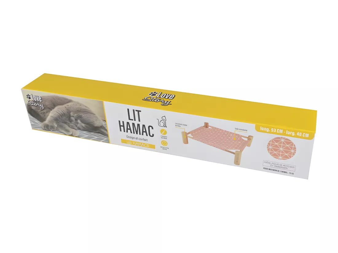 Lit Hamac pour Chat en Bois 