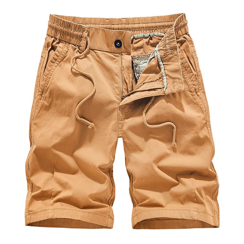 Lefitt - Effen shorts met trekkoordtaille