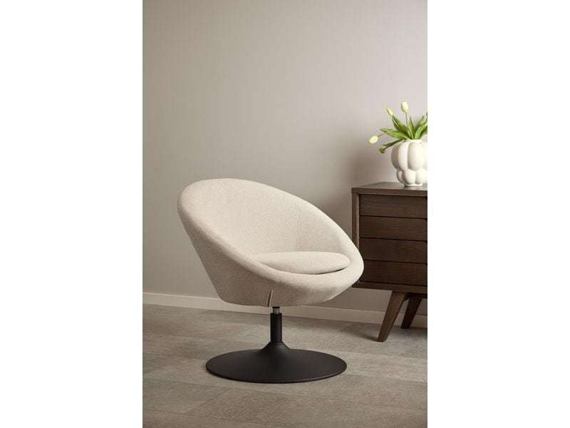 AC Design Sessel Center Beige Moderner Loungesessel mit Drehfunktion