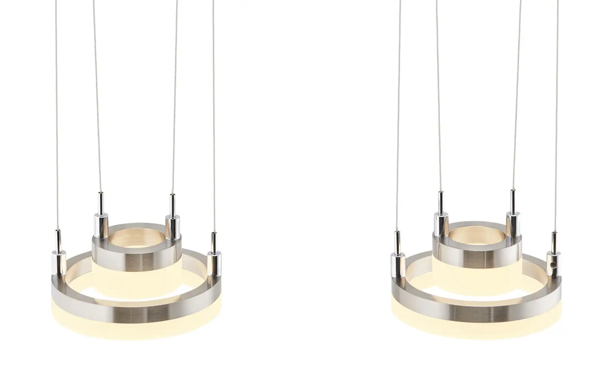 Meisterleuchten LED-Pendelleuchte, 4-flammig, nickel matt