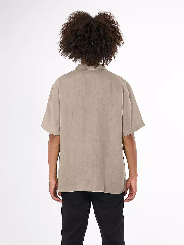 KNOWLEDGE COTTON APPAREL Leinenhemd beige