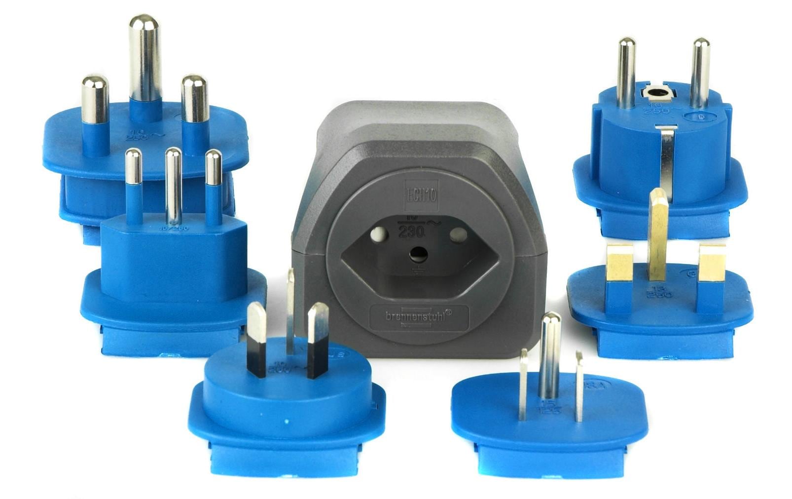 Reiseadapter CH – WorldGeeignet zum Anschluss von 3-pol und 2-pol Stecker