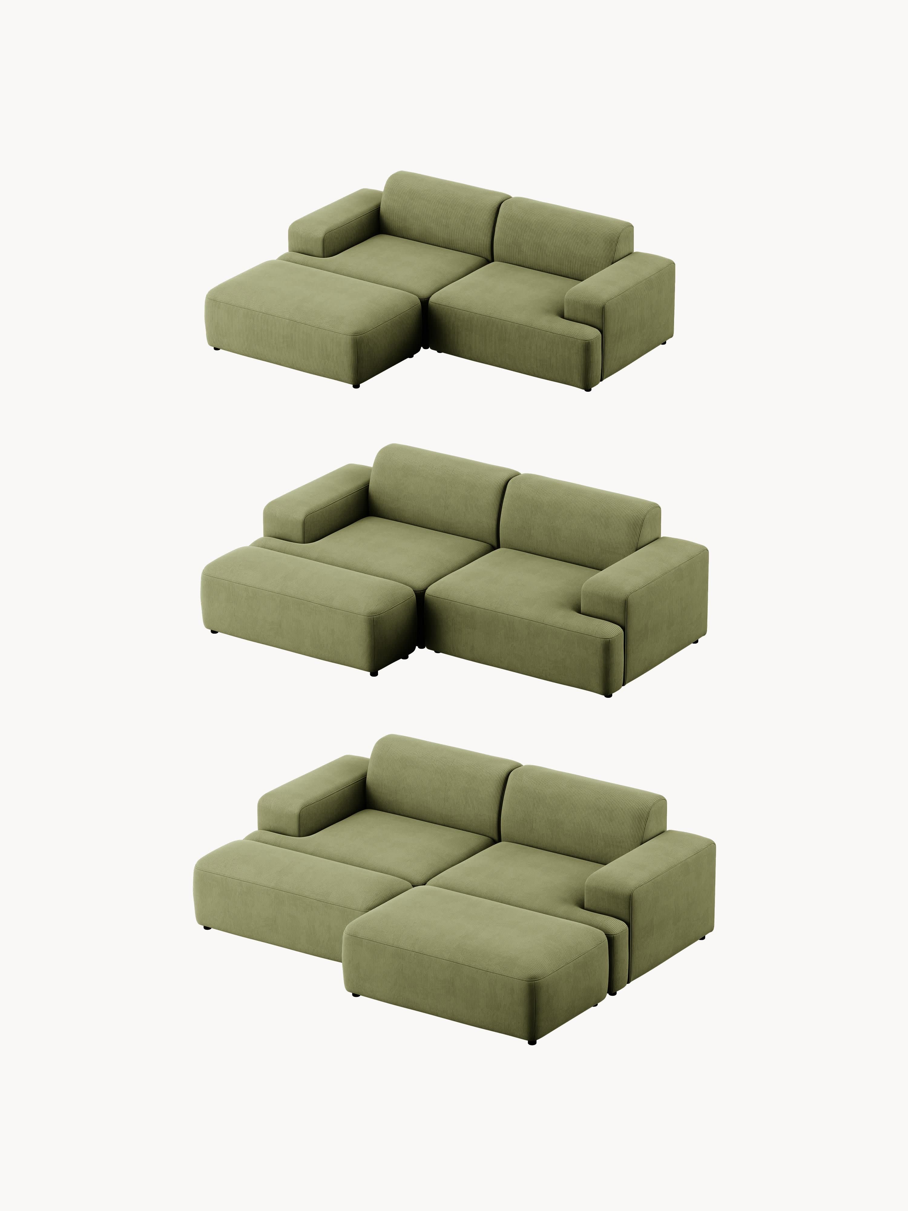 Corduroy bank Melva (3-zits)