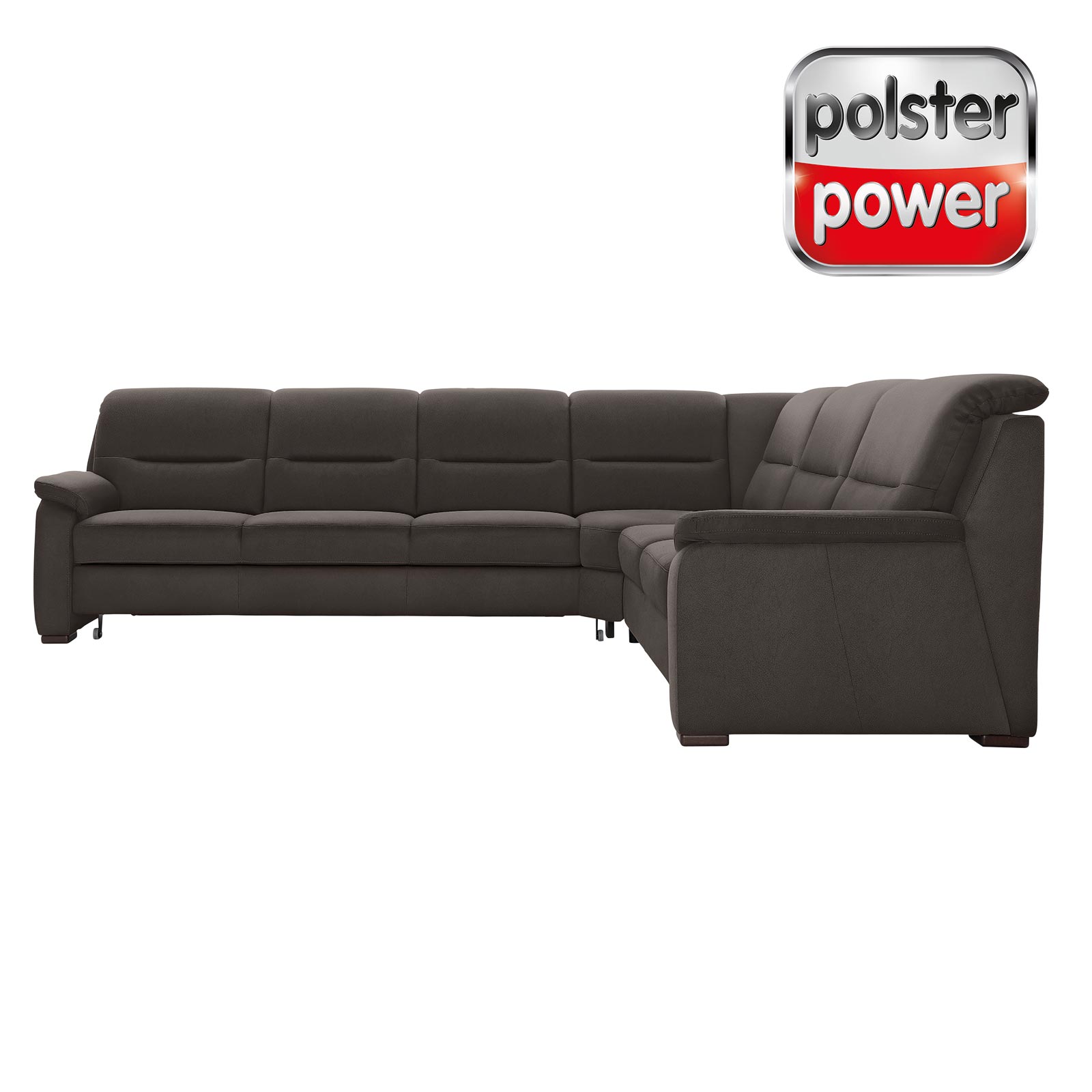 polsterpower Ecksofa - Saddle anthrazit - Basismodell - rechts