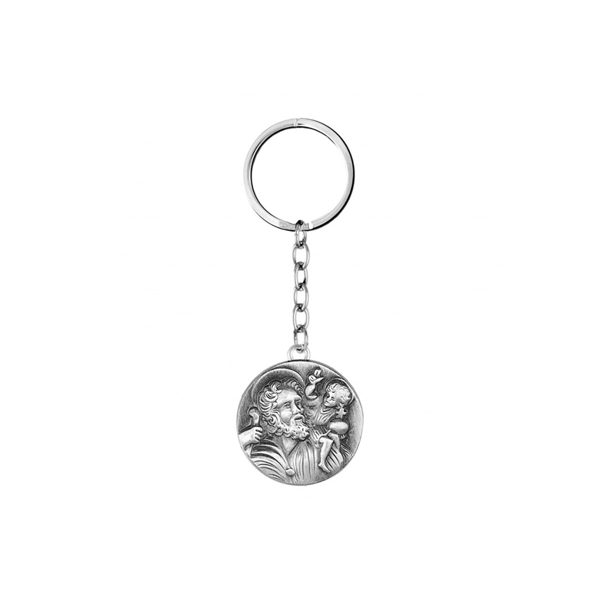 Porte clefs acier - St Christophe