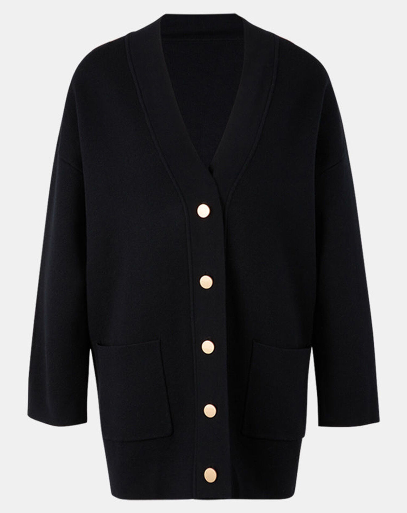 Galeries Lafayette Gilet ample Miso en Maille milano noir