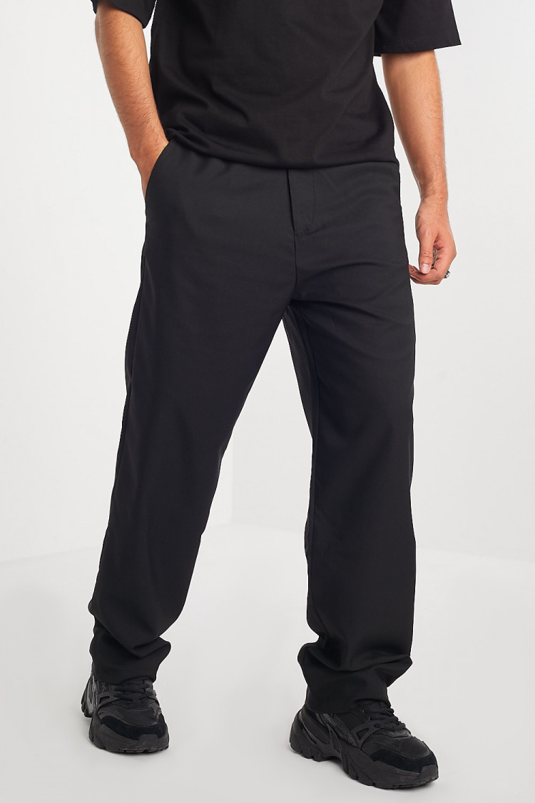 Pantalon noir coupe large