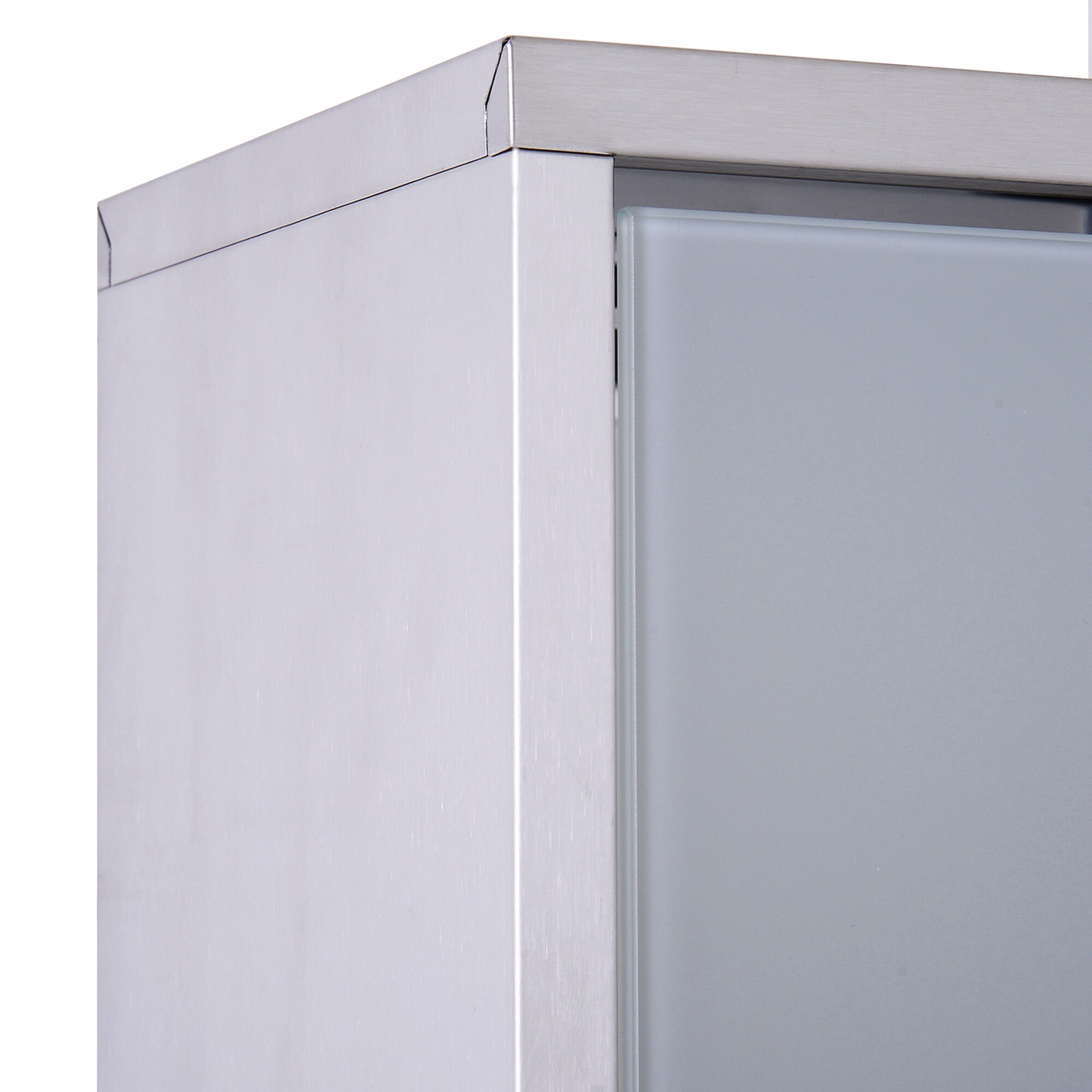 HOMCOM Medizinschrank mit 3 Fächer silber 30 x 18 x 50 cm (LxBxH)