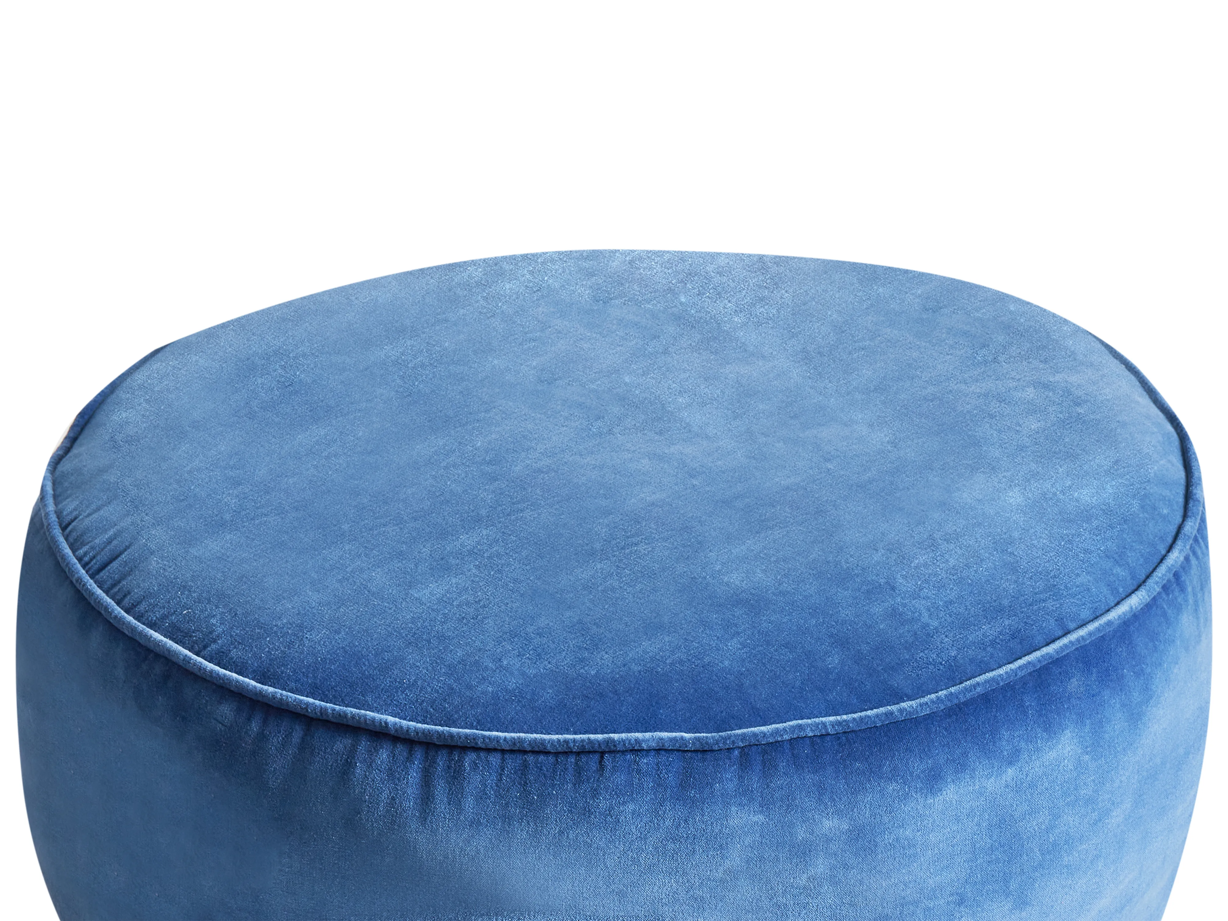 Poef YULLE Fluweel Blauw
