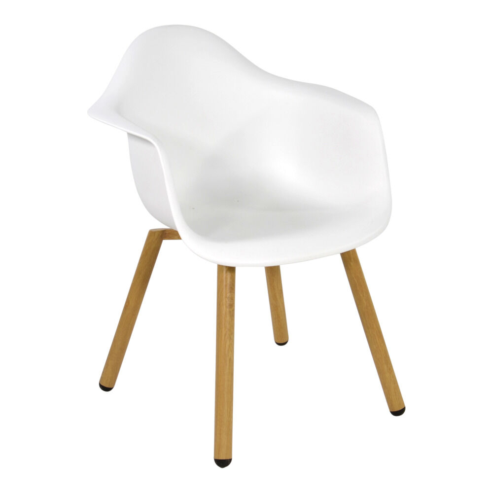 Lesli Living Montreux - Tuinstoel - Wit - 82.5x62.5x44 cm
