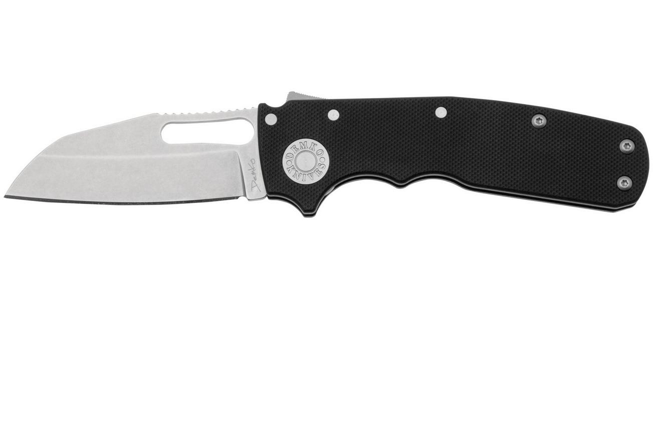Demko Knives Shark-Cub Shark-Lock Shark Foot SC-20CV-BLKG10-SF Black G10, zakmes