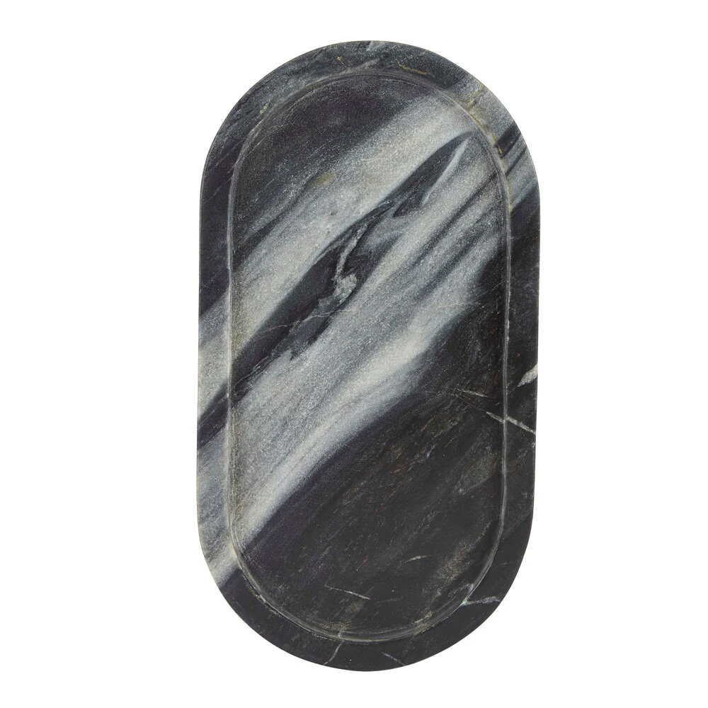 Bahne Interior  Oval marmor bakke - grå