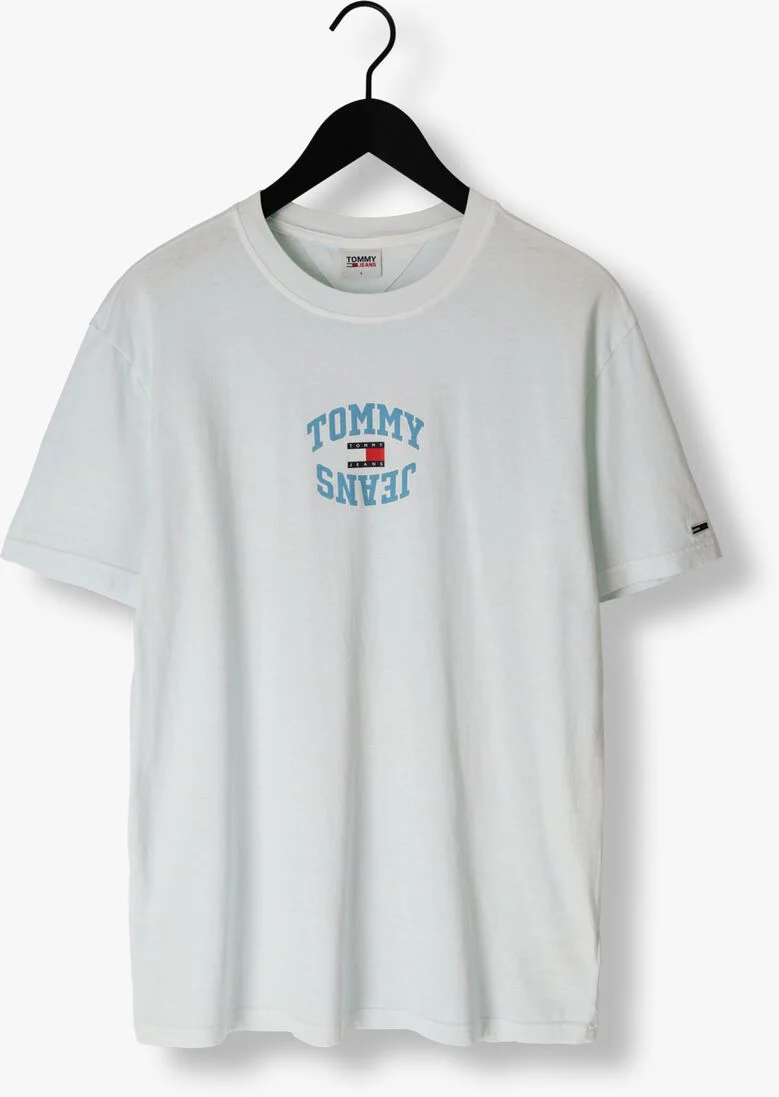 TOMMY JEANS lichtblauwe tommy jeans t-shirt tjm clsc arched logo tee