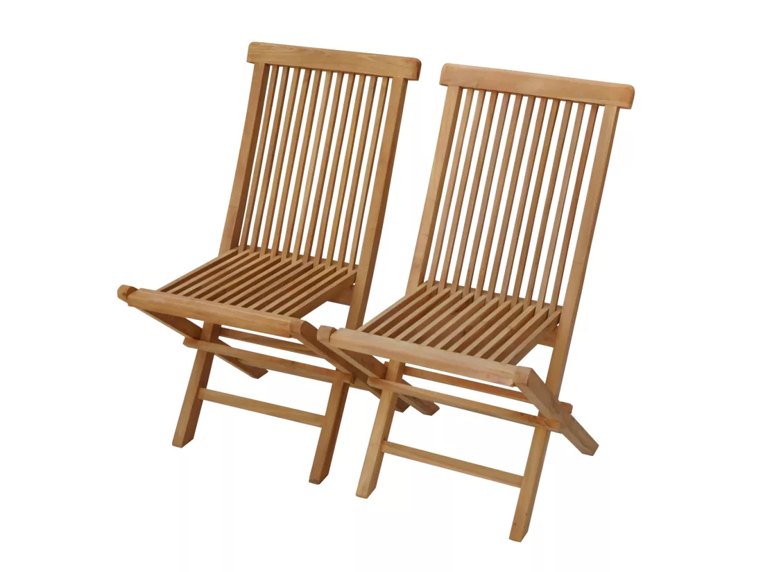 Salon de jardin en teck LOMBOK - table ovale extensible - 8 places - HAPPY GARDEN