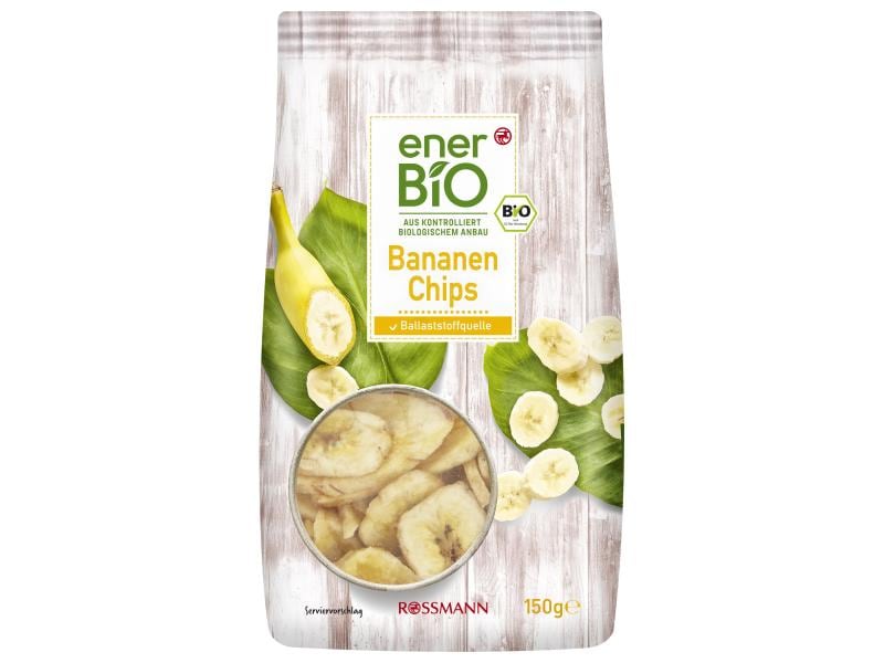 enerBIO Bananenchips 150 g Knusprig-süsser Knabberspass