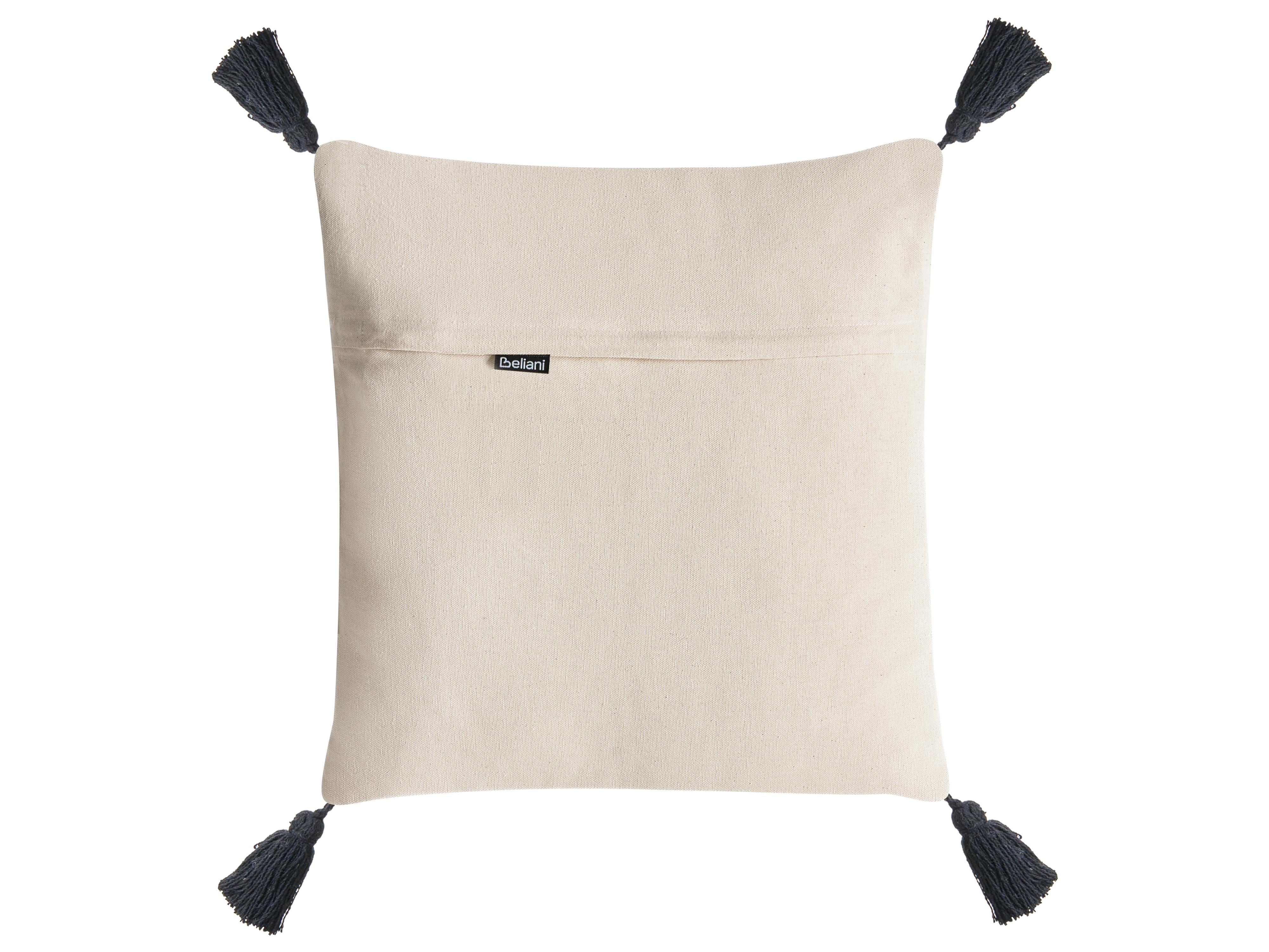 Set van 2 sierkussens SARACA Katoen 45 x 45 cm Zwart/beige geometrisch patroon