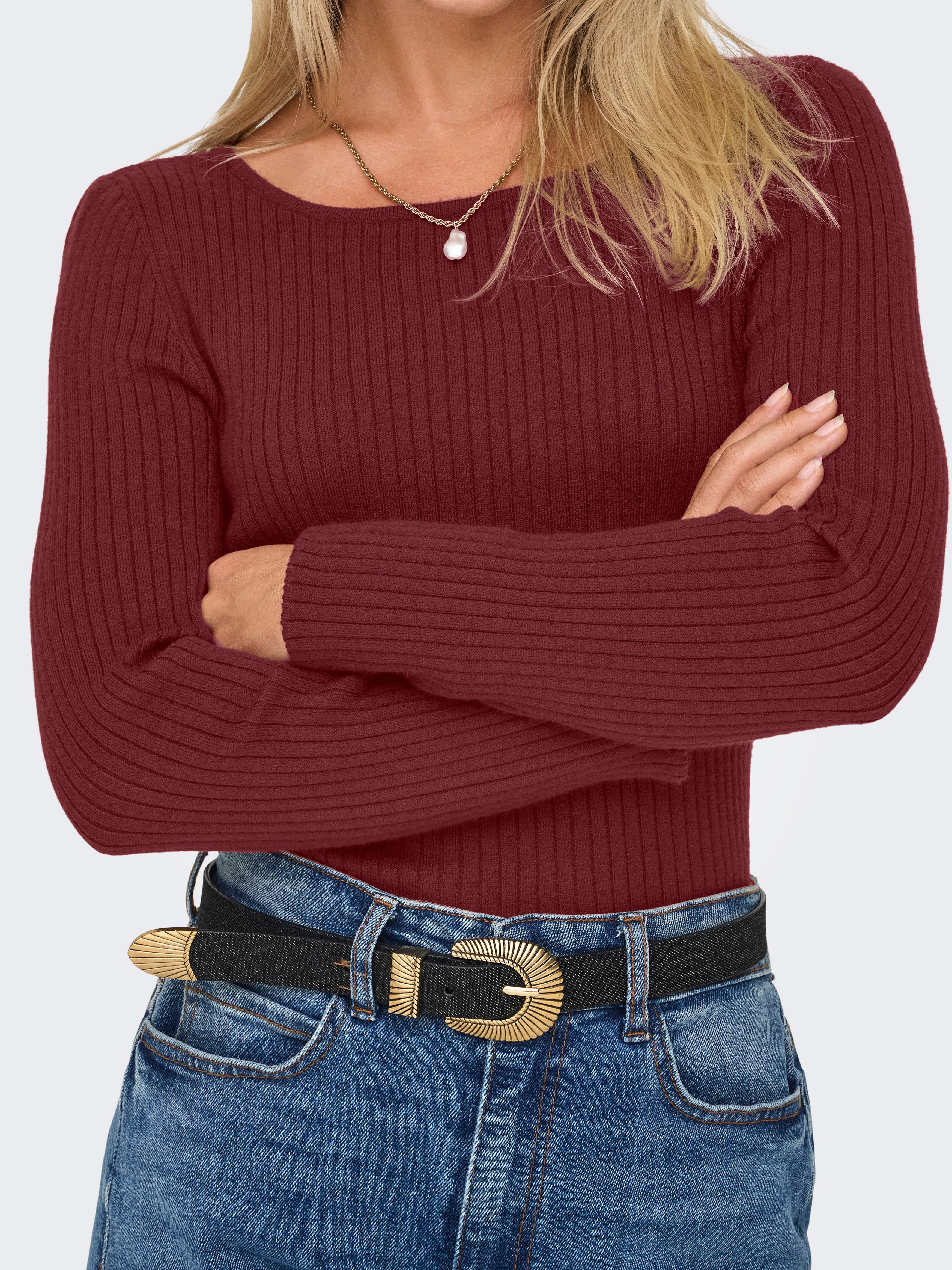 ONLIBI Strickpullover Cabernet