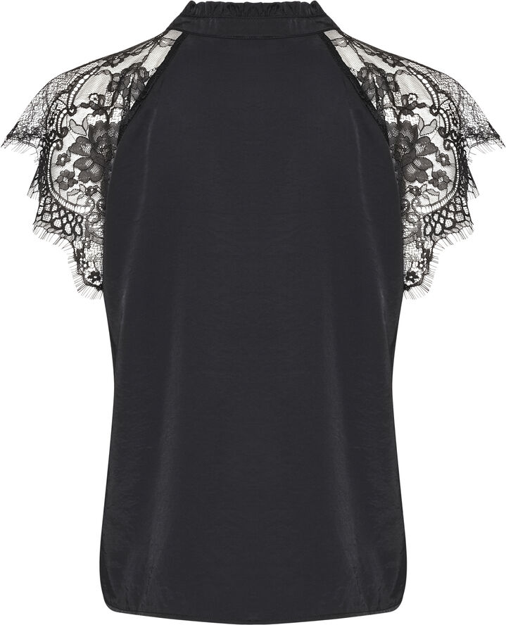Cream CRNola Lace Blouse Pitch black