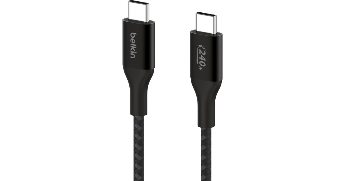 BelkinBoostCharge USB-C > USB-C kabel  (Zwart, 1 meter, 240 W)
