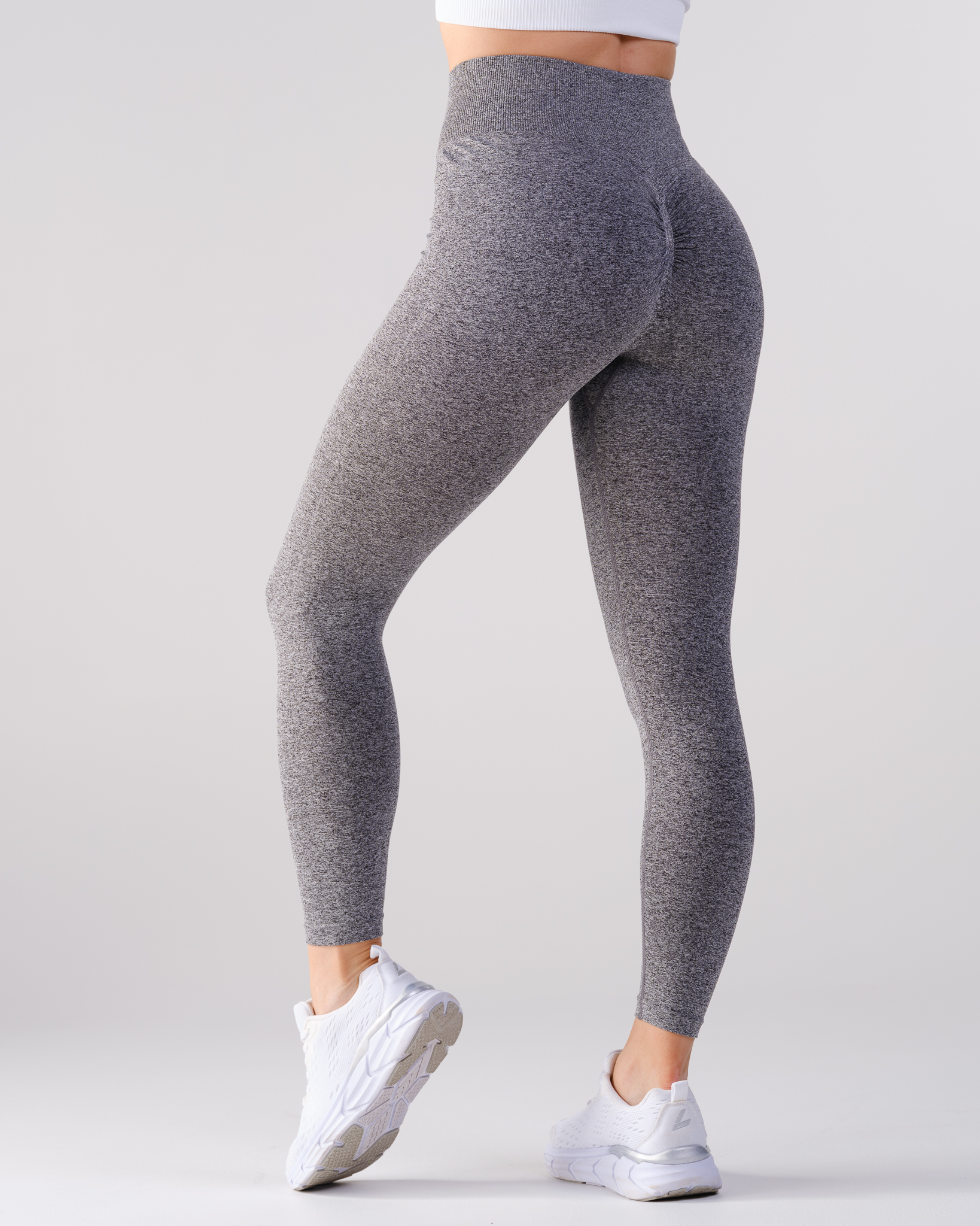 LEVITY Device Seamless Ruch Tights Dk Grey Marl