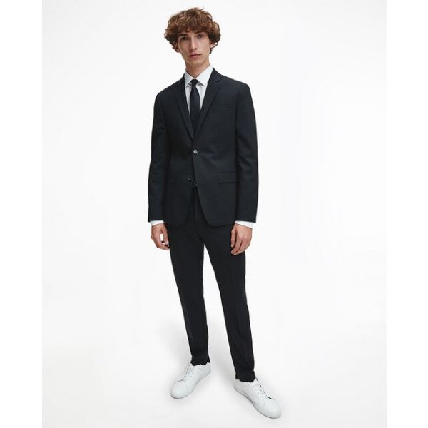 Calvin Klein Calças Fato Slim Preto 56
